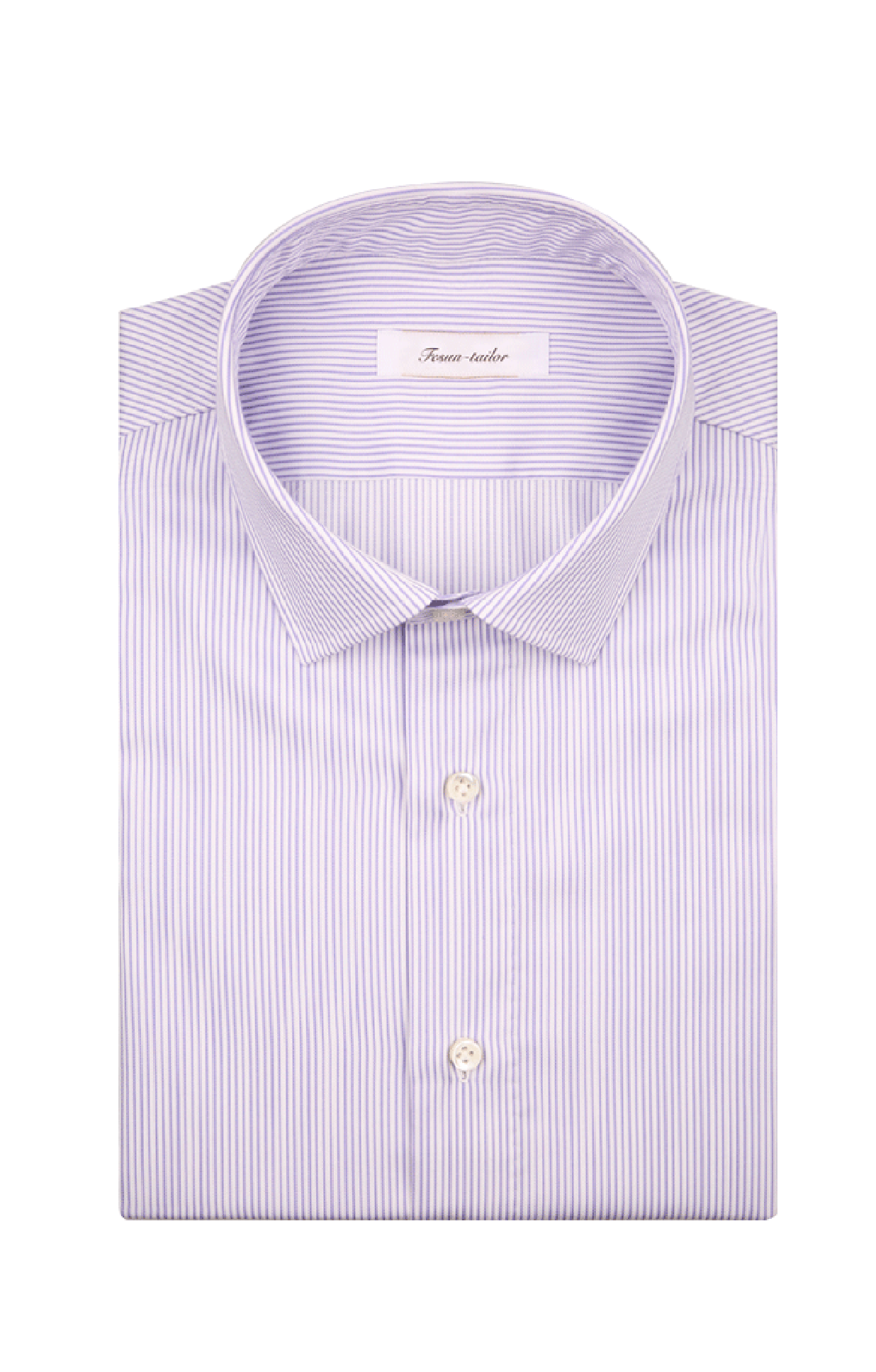 淡紫色手工條紋襯衫