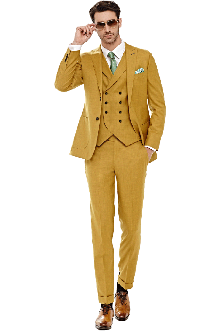 姜黃色時尚套裝
