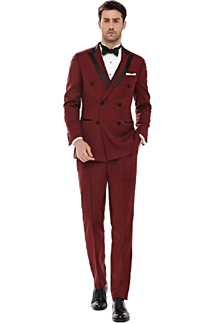 酒紅色復古套裝