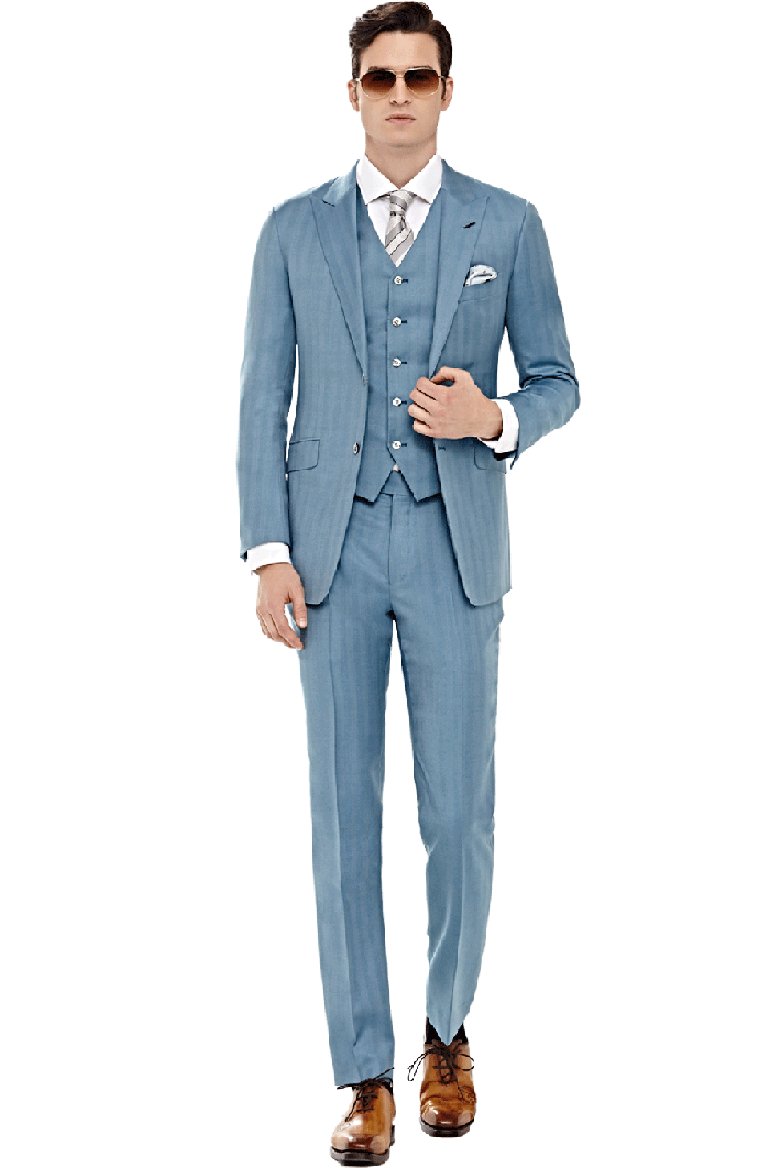 天藍色SCABAL套裝