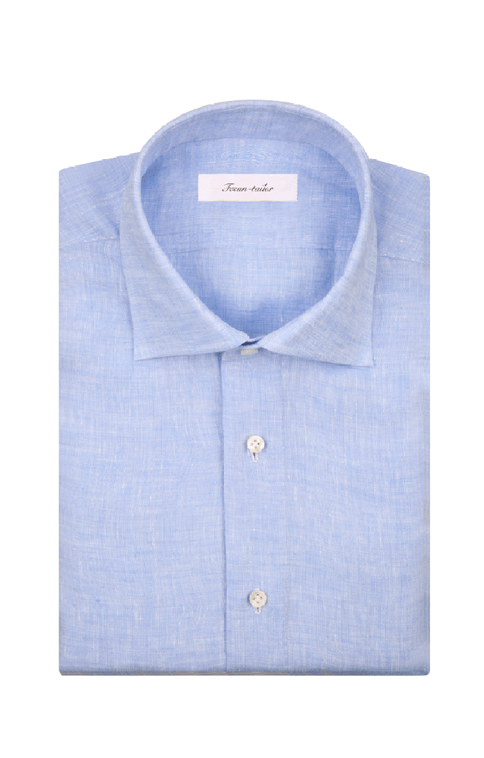 淺藍色手工襯衫