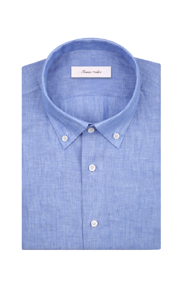 藍色手工襯衫