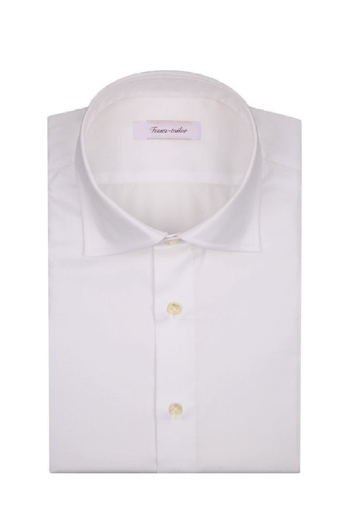 經典白色手工襯衫